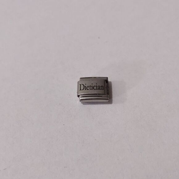 Dietician Italian Link Stainless Steel Nomination Style Charm‎ - Picture 1 of 1